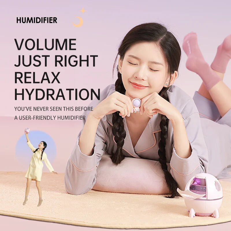 Portable Astronaut Humidifier with LED Aroma Diffuser - Smarsty