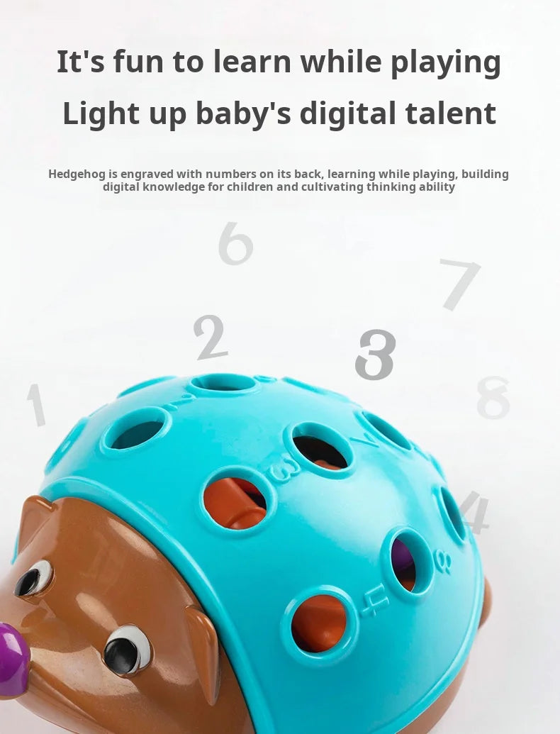 Early Education Toys Hedgehog Training Focused on Children's Fine Motor Hand-Eye Coordination Fight Inserted Toy For 1-3 Years