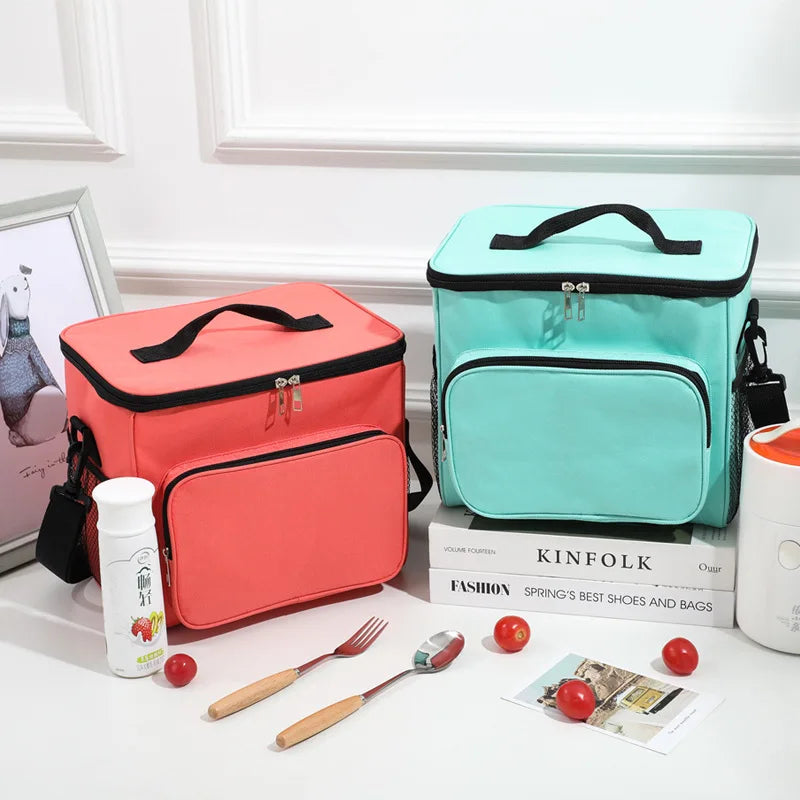 Insulated Lunch Bag With Large Capacity Oxford Cloth - Smarsty