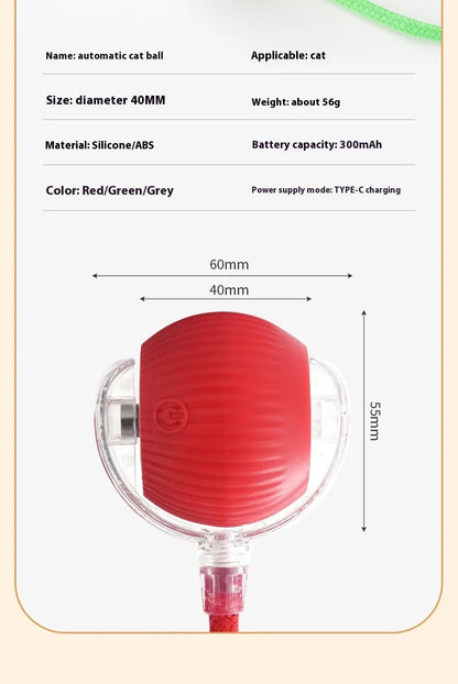 Rechargeable Interactive Cat Toy Smart Rolling Ball - Smarsty