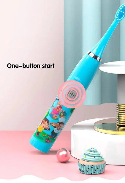Colorful Cartoon Sonic Electric Toothbrush for Kids - Smarsty