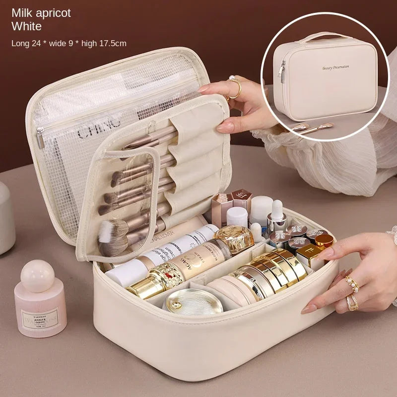 New Women's Cosmetic Bag Portable Storage Bag Large Capacity Luxury makeup bag travel organizer Essentials Toiletry Bag - Smarsty