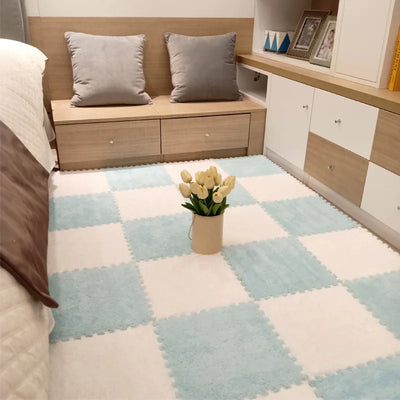 Soft Plush Children's Mat Baby Play Mat Baby Toys Eva Foam Puzzle Carpet In Children's Room Keep Warm Playmat 30*30*1CM by Smarsty