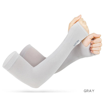 Anti UV Arm Covers Fingerless Gloves Cooling Elastic Sleeves - Smarsty