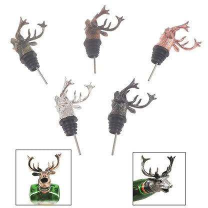 Deer Head Wine Pourer Stopper for Easy Aeration - Smarsty