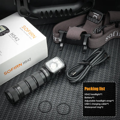 SOFIRN HS42 Headlamp 2100lm 18650 EDC USB C Rechargeable with Power Bank Flashlight SST40 LED Torch with Magnetic for Camping - Smarsty