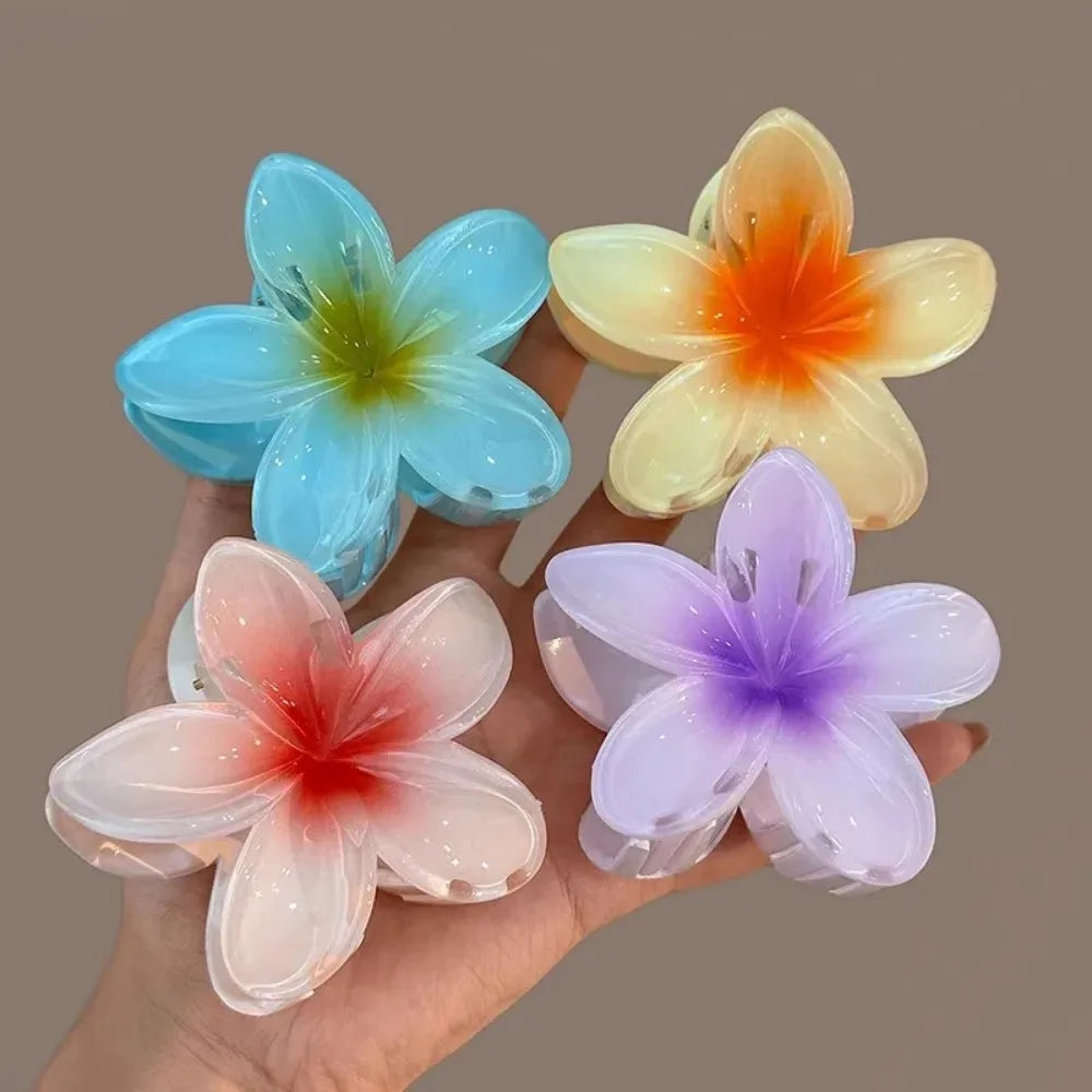 Multicolour Gradient Flower Hair Accessories Set for Summer - Smarsty
