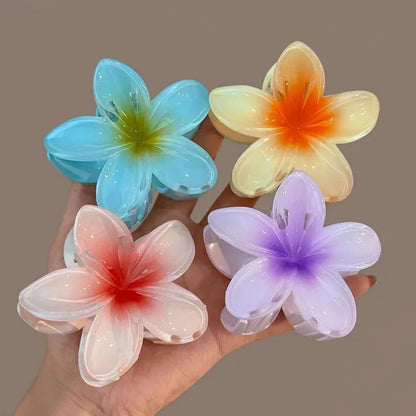 Multicolour Gradient Flower Hair Accessories Set for Summer - Smarsty