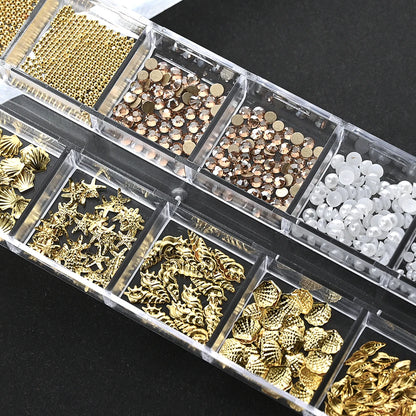 Ocean Gold Nail Art Charms for Stunning Manicure - Smarsty