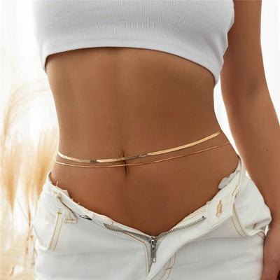 Ingemark Sexy Flat Snake Chain Waist Belt for Women - Smarsty