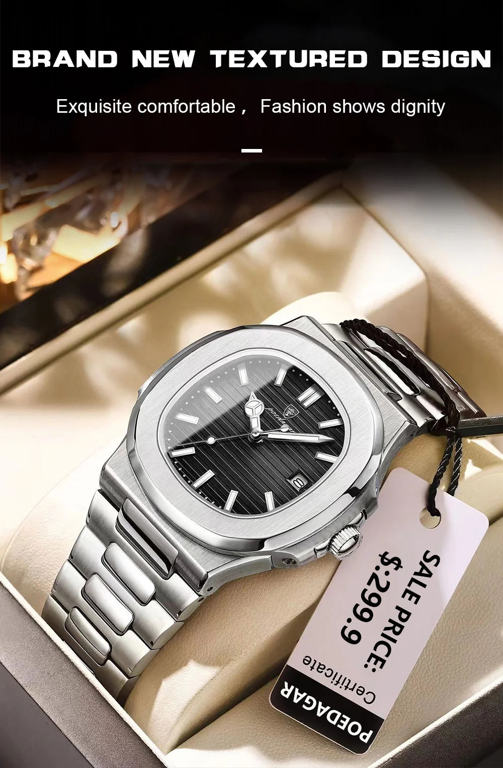 Luxury Waterproof Quartz Men Watch with Luminous Dial - Smarsty