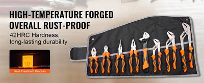 SucceBuy 8-Piece Pliers Set High Carbon Steel 12"/10"/8" Groove Joint Pliers 8" Linesman's Pliers 8" Long Nose Pliers
