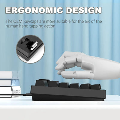 AK820 Mechanical Keyboard With Rotary Volume Control - Smarsty