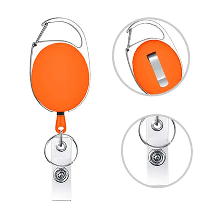 Transparent Cards Slots ID Tag Badge Holder with Badge Reel Cards Storage Organizer Employee Pass Work Card Case Sleeve - Smarsty