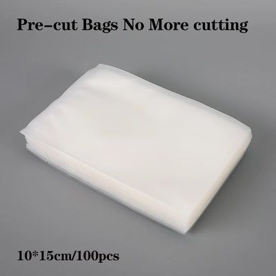 100 Premium Vacuum Sealer Bags, Sealing, Freshness, Compression, Kitchen Vacuum Bags, Food Vacuum Sealer Food Storage Bags by Smarsty