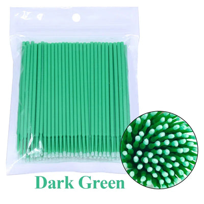 100Pcs Micro Cotton Swabs for Eyelash Cleaning - Smarsty