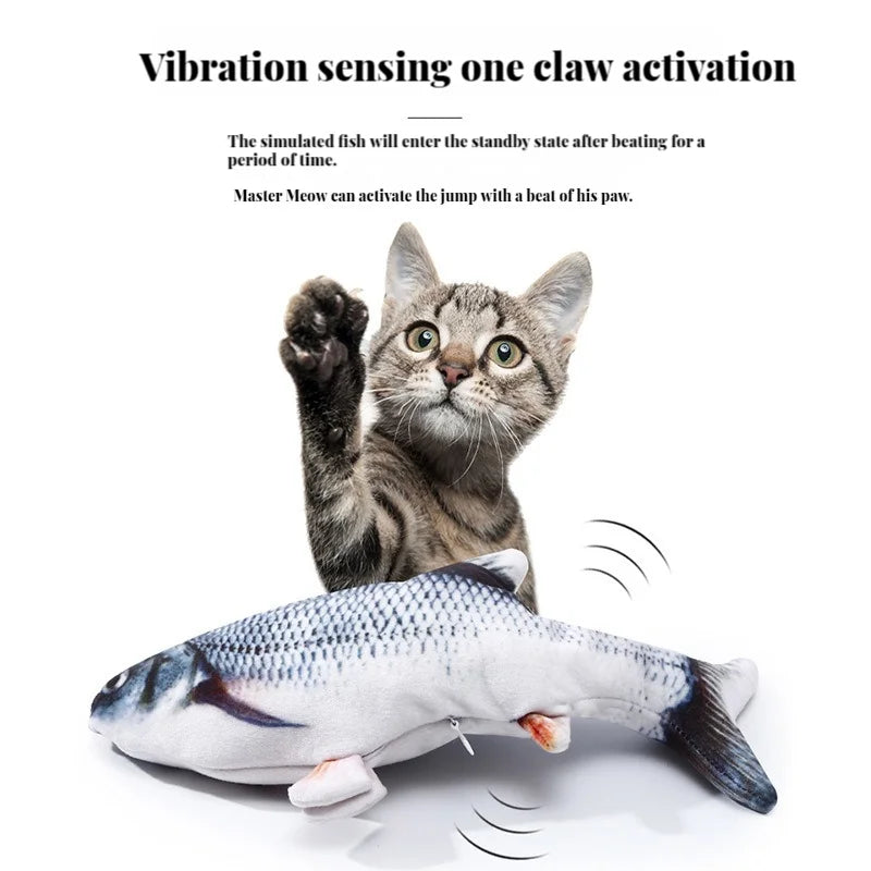 Electric Cat Toy Dancing Fish Interactive Plaything - Smarsty