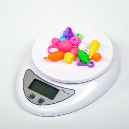 LED Portable Digital Kitchen Scale with Tray 5kg Capacity - Smarsty