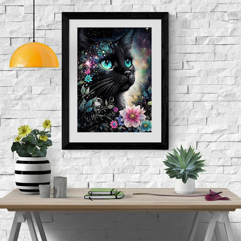 MomoArt Black Cat Diamond Painting Kit for DIY Decor - Smarsty
