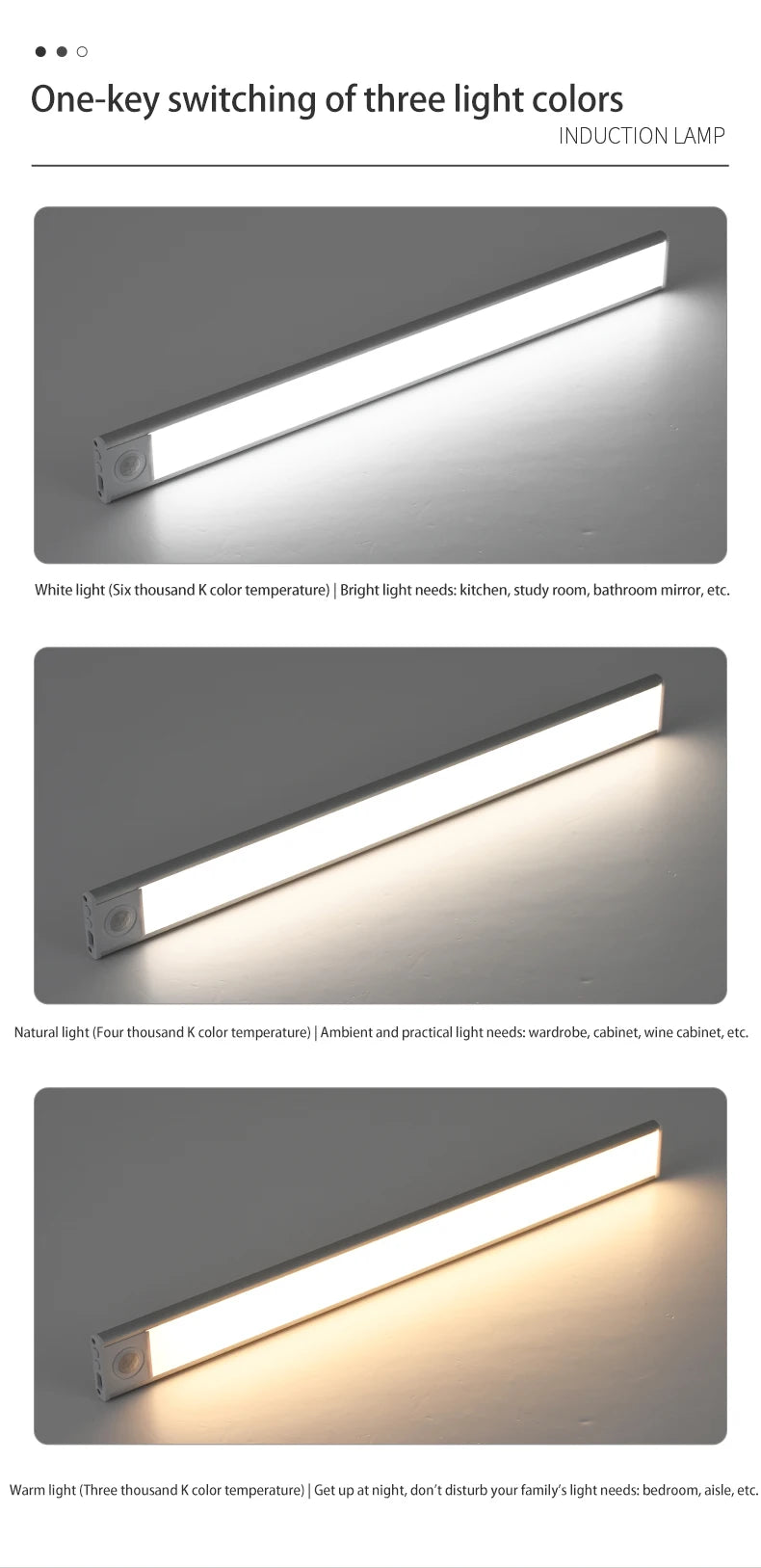 LED Motion Sensor Night Light for Cabinets and Wardrobes - Smarsty