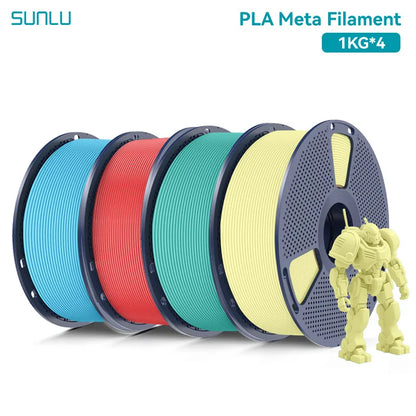 SUNLU PLA Meta 3D Printer Filament  4KG 1KG/Roll 175MM Tolerances +/-0.02MM Filament Fast Shipping 2-7 Days