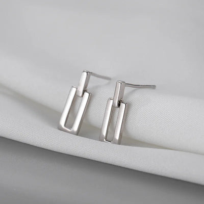 Chic Love Heart Drop Earrings for Women in Gold and Silver - Smarsty
