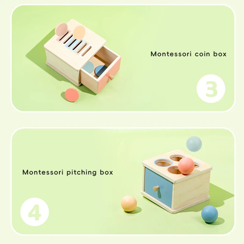 Wooden Color Shape Sorting Toys Drawer Box Busy Board Matching Game Fine Motor Sensory Toys Montessori Learning For Baby Gifts