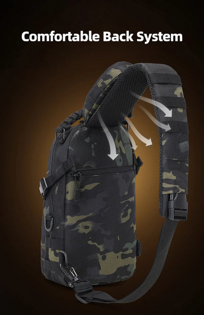 Men's Camping Chest Bag Tactical Sports Shoulder Outdoor Fanny Pack Hiking Climbing Cycling Fishing MOLLE System Sling Bags by Smarsty