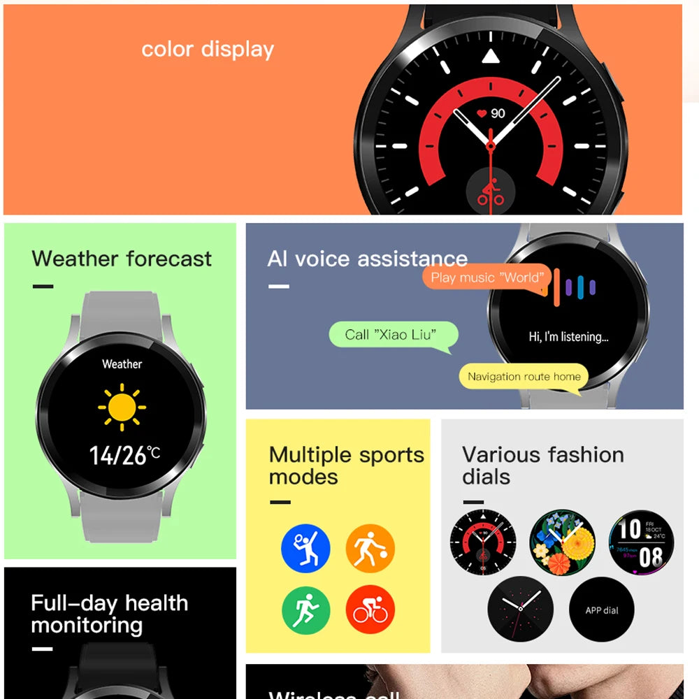 Bluetooth Smartwatch for Men and Women with Health Monitor - Smarsty