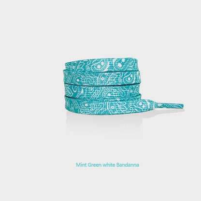 Flat Shoe Laces Cashew Flower Shoelaces for Sneakers Gilding Hand-painted Sports Casual Basketball Tennis Shoelace Shoestrings - Smarsty