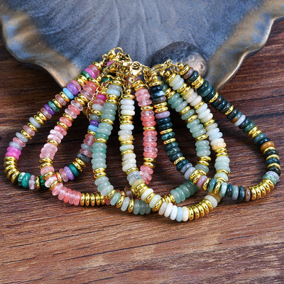 Colorful Natural Stone Beaded Bracelet for Women - Smarsty