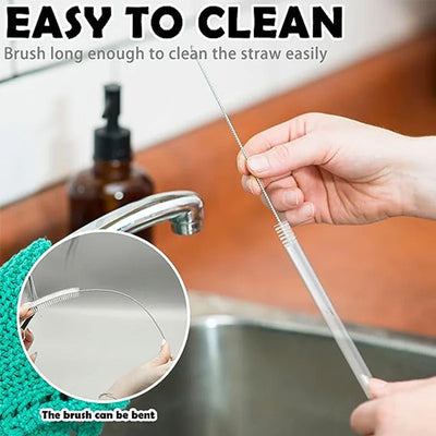 Reusable Straw with Cleaning Brush Plastic Replacement Straw Compatible with Stanley 40 oz 30 oz Cup Tumbler - Smarsty