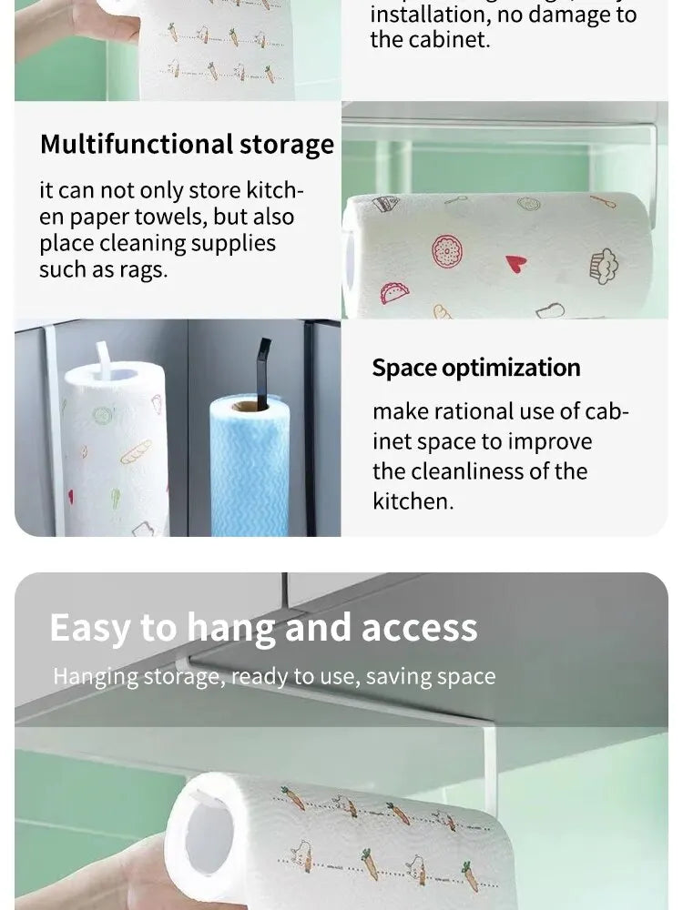 Portable Paper Roll Holder for Easy Kitchen Organization - Smarsty