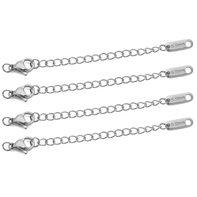 Stainless Steel Extension Chains Lobster Clasps Durable - Smarsty