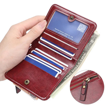 2023 New Mini Women Wallets Free Name Engraving Fashion Small Wallets Zipper PU Leather Quality Female Purse Card Holder Wallet - Smarsty