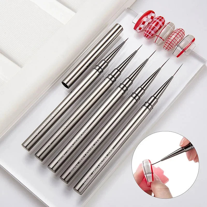 5PCS Nail Art Liner Brushes for Precision Manicure Designs - Smarsty