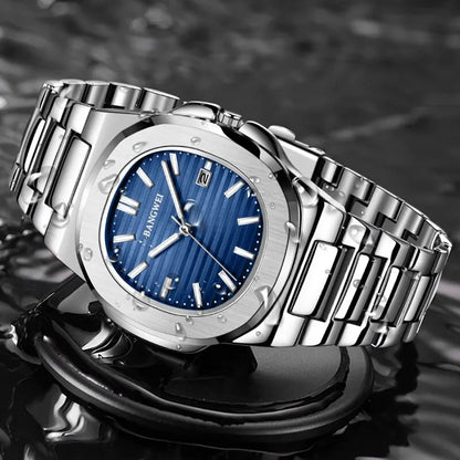 Luxury Waterproof Men's Quartz Watch with Automatic Date - Smarsty