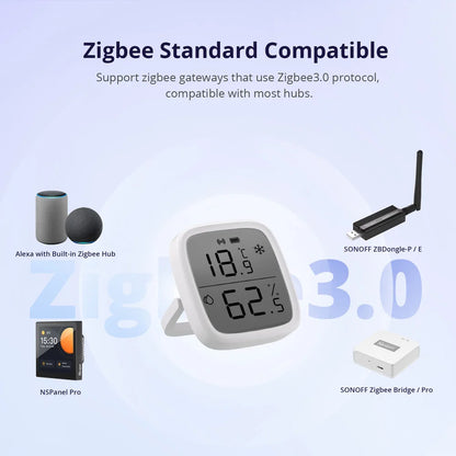 Smart Temperature Humidity Sensor Compatible with Zigbee Technology - Smarsty