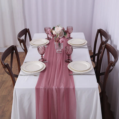 Chiffon Table Runner for Elegant Wedding and Party Decor - Smarsty