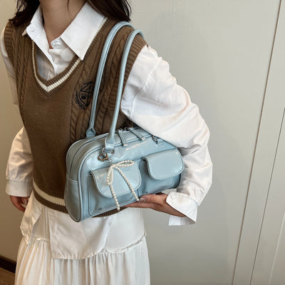 Korean Edition Underarm Bow Bag Women Versatile Shoulder Bag - Smarsty