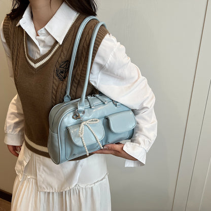 Korean Edition Underarm Bow Bag Women Versatile Shoulder Bag - Smarsty