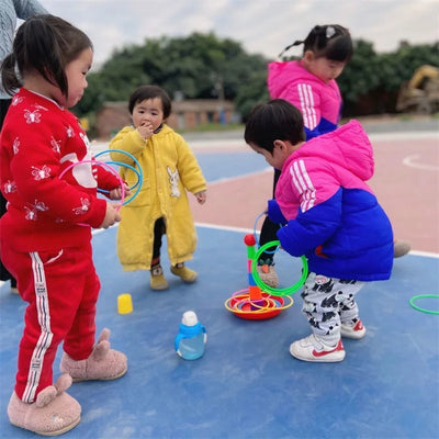 Children Throw Circle Game Ferrule Stacked Toys Fun Indoor Outdoor Parent-Child Interactive Circle Layers Early Education Gift - Smarsty