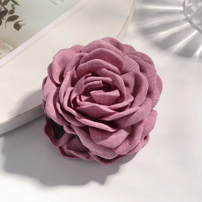 16 Color Rose Flower Hair Claw Clips Medium Secure Grip - Smarsty