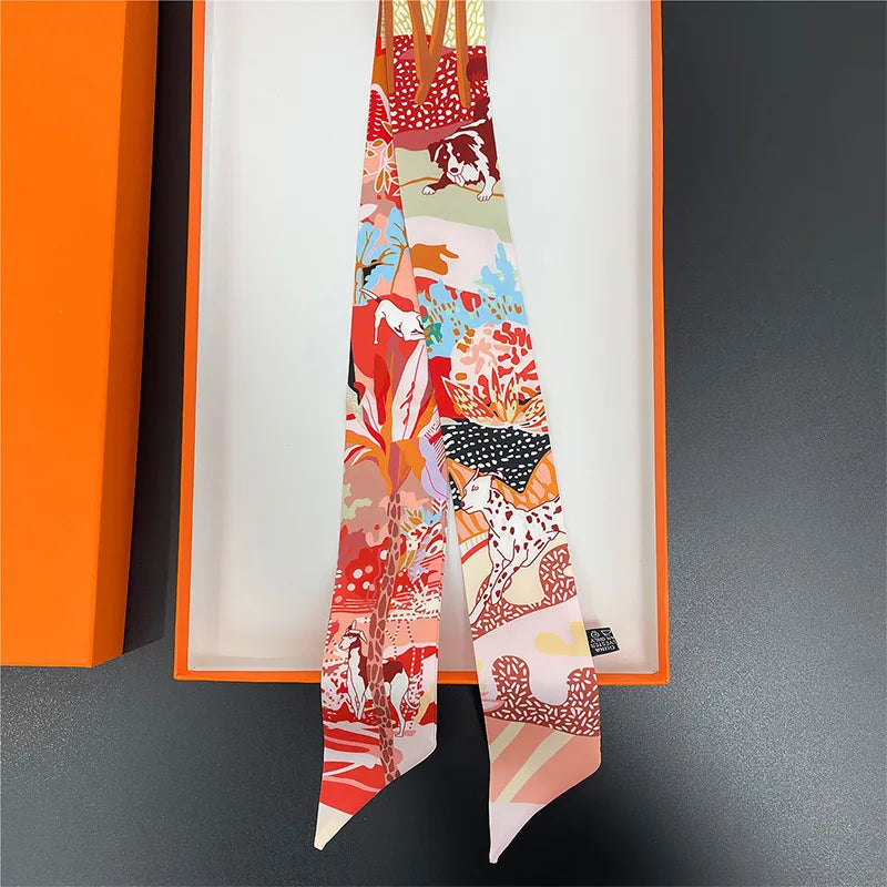 Women Long Scarf and Hair Tie Multifunctional Bandana - Smarsty