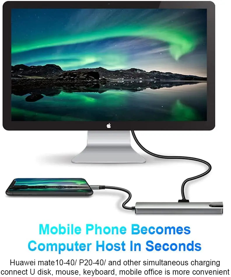 Fast USB 3.0 Hub Docking Station With HDMI RJ45 CardReader
