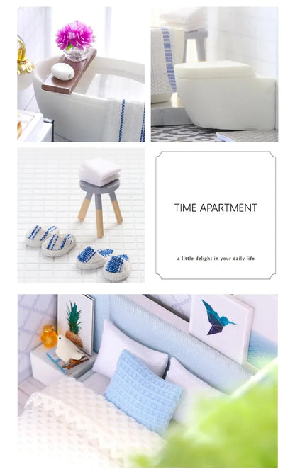 DIY Doll House Miniature Dollhouse With Furnitures Wooden House Miniaturas Toys For Children New Year Christmas Gift A by Smarsty