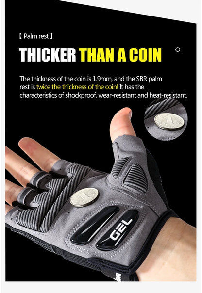Breathable Half Finger Cycling Gloves Shock Absorption - Smarsty
