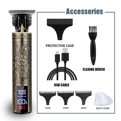 Heavy Metal Hair Clipper for Professional Men's Cuts - Smarsty