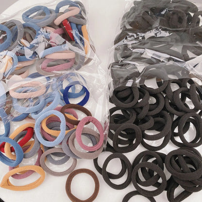 50 Pack Nylon Scrunchies Soft Stretchy Hair Ties Gentle - Smarsty