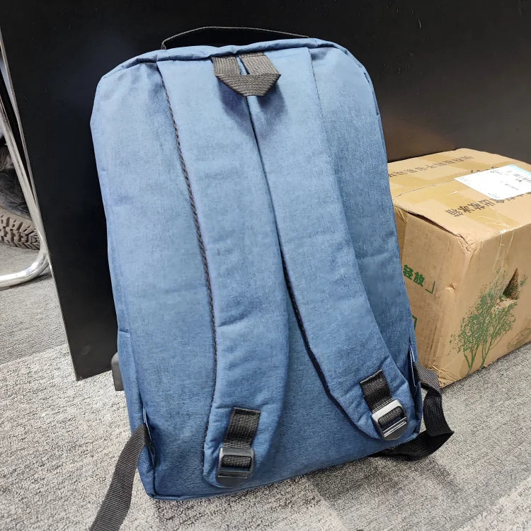Men's Waterproof Oxford Laptop Backpack 15.6 Inch with USB Charging Port High Capacity Business Travel School Bag - Smarsty